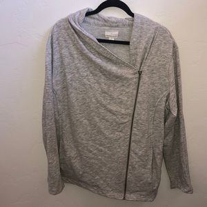 Asymmetrical zip up cardigan